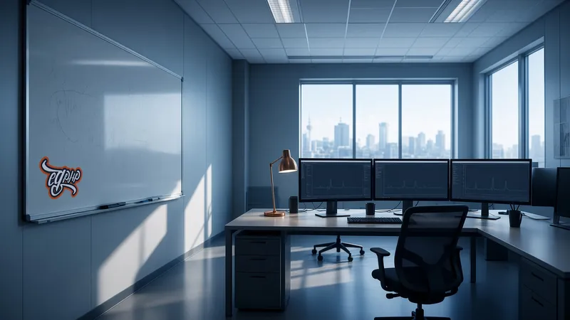 A news desk in the morning light